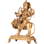 Large Superfine Brass Durga Mata Golden Statue - 21.5" Temple Masterpiece | Jaipurio